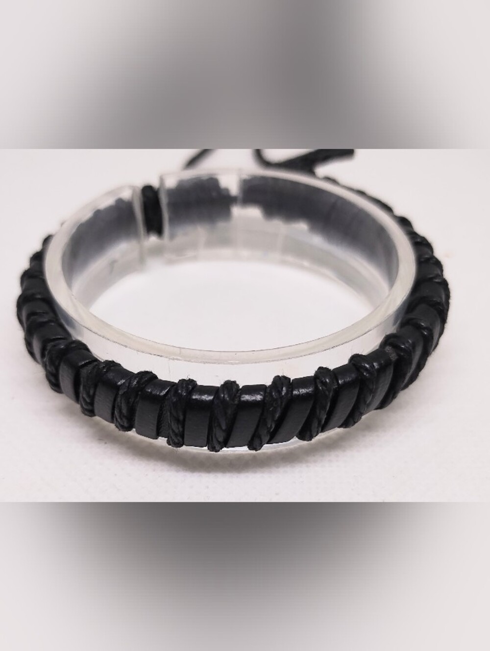 Men's Bracelet Leather‎ Braided Black New Jewelry G18